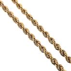 Gouden gedraaide schakel ketting | 67,5 cm (gouden ketting), Ophalen of Verzenden, Gebruikt, Overige kleuren, Goud