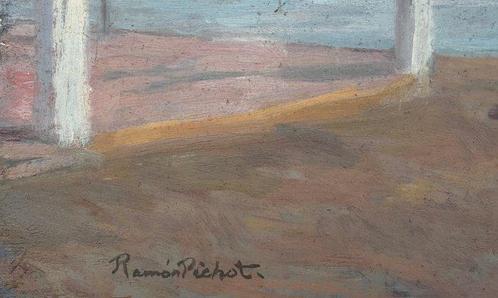 Ramón Pichot Soler (1924-1996) - Vista de Cadaqués con, Antiek en Kunst, Kunst | Schilderijen | Klassiek