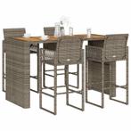 vidaXL 5-delige Tuinbarset zonder kussens poly rattan acacia, Tuin en Terras, Tuinsets en Loungesets, Verzenden, Nieuw, Rotan