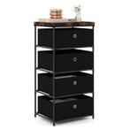 LIVSK Opvouwbare Ladekast - 4 Ruime Laden - Stabiel Metaal -, Huis en Inrichting, Kasten | Ladekasten, Verzenden, Nieuw