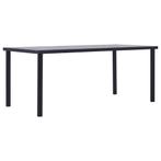 vidaXL Eettafel 200x100x75 cm MDF zwart en betongrijs, Huis en Inrichting, Tafels | Eettafels, Verzenden, Nieuw