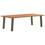 vidaXL Eettafel rechthoekig 240x120x74 cm massief eikenhout, Huis en Inrichting, Tafels | Eettafels, Verzenden, Nieuw