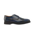 TESTONI - 8.5 UK - 42.5 IT - Bolgheri Derby Shoes Blue, Nieuw