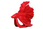 Design decoratief figuur vechtende vis CROWNTAIL 65cm rood, Huis en Inrichting, Woonaccessoires | Vazen, Ophalen of Verzenden
