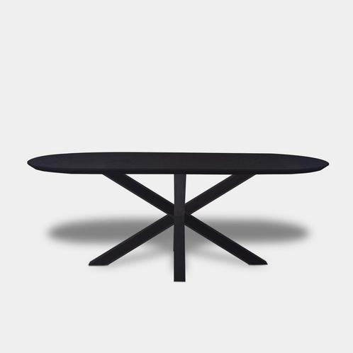 Tafel Plat Ovaal eikenhout - Matrix hout - Donker Eiken, Huis en Inrichting, Tafels | Eettafels