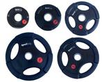Olympische rubber halterschijven (50 mm, Sport en Fitness, Fitnessmaterialen, Nieuw, Verzenden