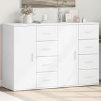 vidaXL Dressoirs 2 st 59x39x80 cm bewerkt hout wit, Minder dan 50 cm, Verzenden, Nieuw, Overige houtsoorten