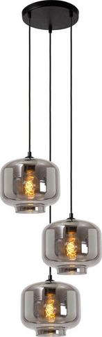 2dekans | Lucide MEDINE - Hanglamp - Ø 46 cm - 3xE27 - Fumé, Ophalen of Verzenden, Zo goed als nieuw