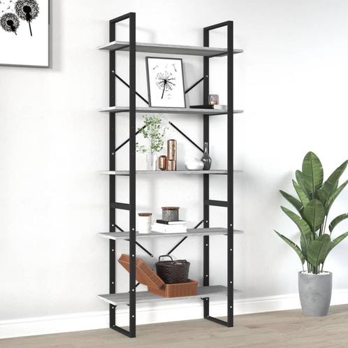 vidaXL Boekenkast 80x30x175 cm bewerkt hout grijs sonoma, Huis en Inrichting, Kasten | Boekenkasten, 25 tot 50 cm, Nieuw, Overige houtsoorten