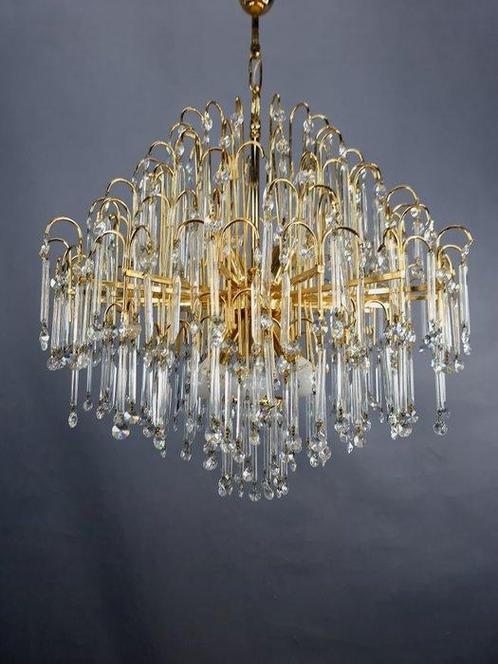 Kroonluchter - Kristal, Messing, Antiek en Kunst, Antiek | Lampen
