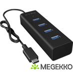 ICY BOX 4 Poorten Hub USB 3.0 Zwart - [IB-HUB1409-C3], Computers en Software, USB Sticks, Verzenden, Nieuw, ICY BOX