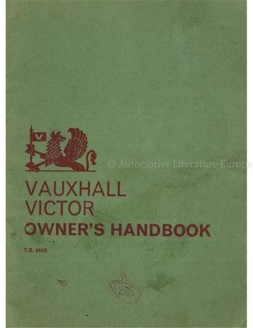 1964 VAUXHALL VICTOR INSTRUCTIEBOEKJE ENGELS, Auto diversen, Handleidingen en Instructieboekjes