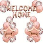 Luxe ballonset Welcome Home rosé goud, Hobby en Vrije tijd, Feestartikelen, Verzenden, Nieuw, Versiering, Overige