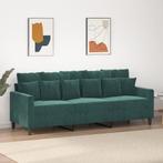 Donkergroene Fluwelen Bank 180cm - | tweedekansje | OP=OP, Huis en Inrichting, Banken | Bankstellen, Ophalen of Verzenden, Nieuw