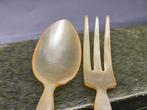Saladebestek (2) - Zilver - 1930-1940 - Poinçon Minerve, Antiek en Kunst