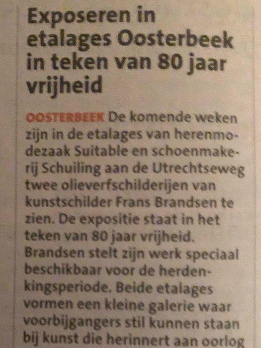 Frans Brandsen - 80 jaar Vrijheid, Antiek en Kunst, Kunst | Schilderijen | Modern