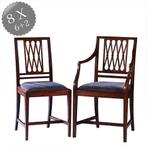 Stel van 8 antieke stoelen ca 1890 2 met armleuningen incl h, Antiek en Kunst, Ophalen of Verzenden