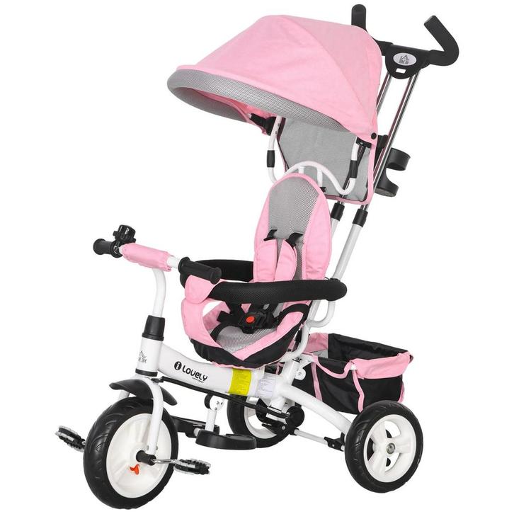 TRUUSK 6-in-1 Kinderdriewieler - Duwstang - Afneembaar Zonne, Kinderen en Baby's, Kinderkleding | Kinder-zwemkleding, Nieuw, Verzenden
