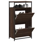 vidaXL Schoenenkast 60x34x112 cm bewerkt hout bruin, Huis en Inrichting, Verzenden, Nieuw