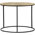 Bijzettafel - Trion Pado - Rond - 60cm - Zwart/Goud - Metaal, Huis en Inrichting, Tafels | Eettafels, Ophalen of Verzenden, Nieuw