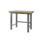 Werkbank grijs 120 cm met hardhouten blad - open model, Doe-het-zelf en Verbouw, Ophalen of Verzenden, Nieuw