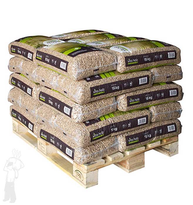 Vita Holz pellets (450 kg) | ENplus A1 houtpellets | 100%, Tuin en Terras, Haardhout, Minder dan 3 m³, Verzenden