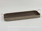 Onderbord dienblad brons metaal +handvaten 44. 5x18x3. 5cm., Ophalen of Verzenden, Nieuw