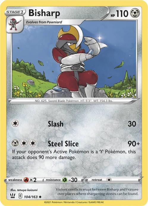 Bisharp 104/163 Battle Styles, Hobby en Vrije tijd, Verzamelkaartspellen | Pokémon, Losse kaart, Nieuw, Foil, Ophalen of Verzenden