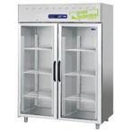 RVS Vrieskast met 2 Glazen Deuren 1403 Liter HorecaTraders, Verzenden, Nieuw in verpakking