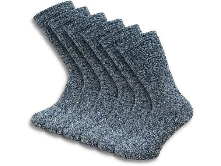 6 paar Werksokken - Heavy - Gemêleerd - Grijs, Kleding | Heren, Sokken en Kousen, Verzenden