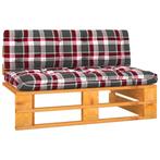 vidaXL Tuinmiddenbank pallet honingbruin geïmpregneerd, Verzenden, Nieuw