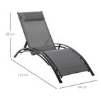 TRUUSK Outsunny Sonnenliege Gartenliege Relaxsessel Liegestu, Verzenden, Nieuw