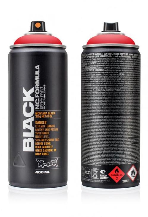 Montana Black BLK2093 Code Red 400 ml, Doe-het-zelf en Verbouw, Verf, Beits en Lak, Nieuw, Ophalen of Verzenden