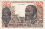 1959 Au West African States P 2a 100 Francs, Postzegels en Munten, Bankbiljetten | Europa | Niet-Eurobiljetten, Verzenden