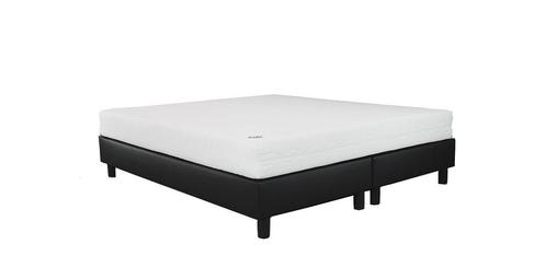 Boxspring 140x200 Skai zwart inclusief matras Pocket, Huis en Inrichting, Slaapkamer | Boxsprings, 140 cm, 200 cm, Zwart, Tweepersoons