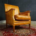 Vintage Oude Antieke Schaapsleer Fauteuils Stoelen Leer