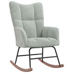 Schommelstoel Lichtgrijs Fluweel - Retourdeal - 35% Korting, Huis en Inrichting, Stoelen, Ophalen of Verzenden, Nieuw, Grijs, Modern