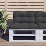 vidaXL Palletkussens 2 st stof zwart, Huis en Inrichting, Woonaccessoires | Kussens, Verzenden, Nieuw, Zwart