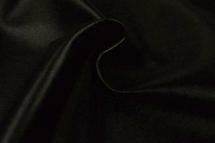 Imitatieleer - Zwart - Per 10 of 30 meter, Hobby en Vrije tijd, Stoffen en Lappen, 120 cm of meer, 200 cm of meer, Zwart, Nieuw