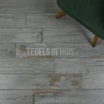 Vloertegel wandtegel vintage strandhuis 15x90 grijs, Ophalen, Keramiek, Nieuw, 10 m² of meer