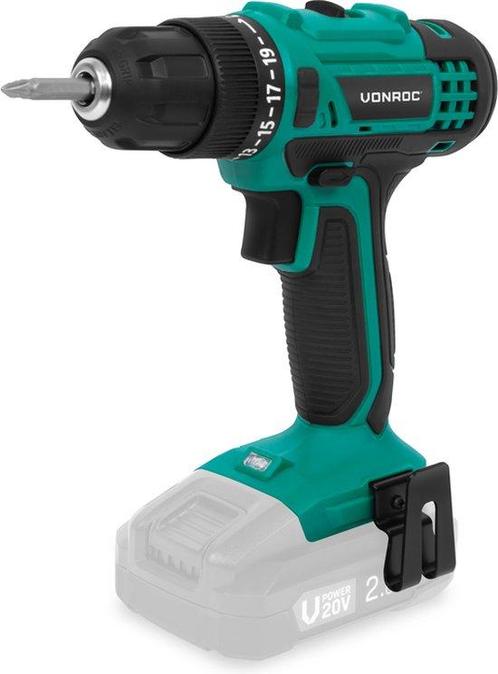 Tweedekans | VONROC Accuboormachine 20V – 19 schroefstanden, Doe-het-zelf en Verbouw, Gereedschap | Boormachines, Zo goed als nieuw