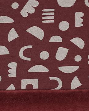 Alpenfleece Vormpjes Bordeaux Rood, Hobby en Vrije tijd, Stoffen en Lappen, Rood, Nieuw