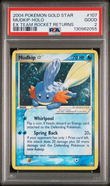 Mudkip Gold Star (TRR 107) PSA 2, Hobby en Vrije tijd, Verzamelkaartspellen | Pokémon, Nieuw, Ophalen of Verzenden