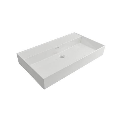 Wastafel Plieger Kansas Zonder Kraangat 80x46,6 cm met, Doe-het-zelf en Verbouw, Sanitair, Overige typen, Nieuw, Ophalen of Verzenden