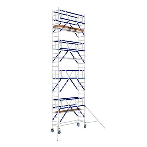 AGS Pro rolsteiger ASC 75 x 250 x 9,2wh tweezijdig, Doe-het-zelf en Verbouw, Steigers, Rolsteiger of Kamersteiger, Nieuw, 5 meter of hoger