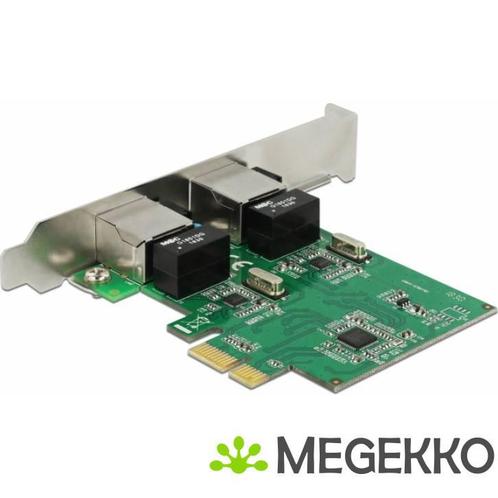 Delock 89999 PCI Express x1-kaart 2 x RJ45 Gigabit LAN, Computers en Software, Overige Computers en Software, Nieuw, Verzenden