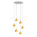 Rotaliana Luxy Hanglamp 6-lichts Cluster, wit/geel glanzend, Huis en Inrichting, Lampen | Hanglampen, Verzenden, Nieuw