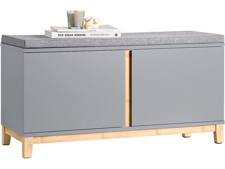 SoBuy FSR117-HG - Schoenenbank - 2 Deuren - Grijs, Huis en Inrichting, Overige Huis en Inrichting, Nieuw, Verzenden