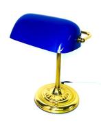 Tafellamp - Notarisbanklamp - Glas, Messing - Lampe notaris