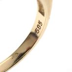 Gouden subtiele ring met diamantjes | 0,03 ct. (rijring), Goud, Met edelsteen, Gebruikt, Ophalen of Verzenden